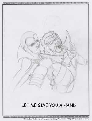 Remove R Comic (aka rm -r comic), by Gary Marks:A Vision 
Dialog: 
Don't let it slip through your grasp. 
 
Panel 1 
Caption: LET ME GIVE YOU A HAND 
