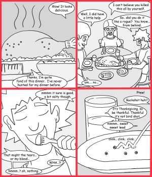 Remove R Comic (aka rm -r comic), by Gary Marks:The dinner